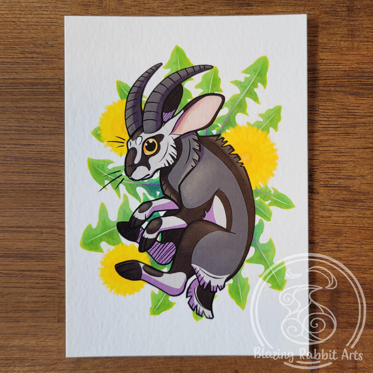 Gemsbok Jackalope Illustration of a Gemsbok Jackalope printed as an illustration.